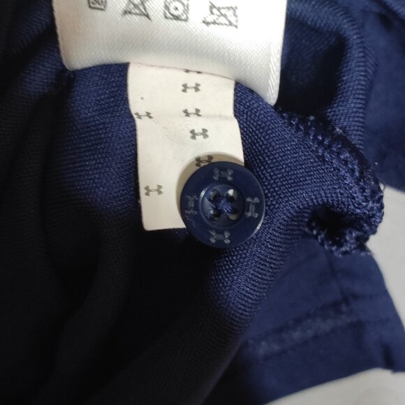 Under Armour polo shirt men's size XL blue colour HeatGear active wear / golf - Picture 8 of 11